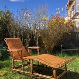 Chaise longue en rotin