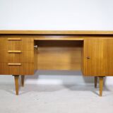 Mid-century desk, vintage design, teak, 1960s