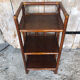 Meuble d’appoint rotin étagères vintage #a232