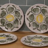 Assiettes à huîtres en faïence de Belon
