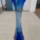 Tall Blue Murano Style Art Glass Vase, Mid-Century Modern Design, 1960