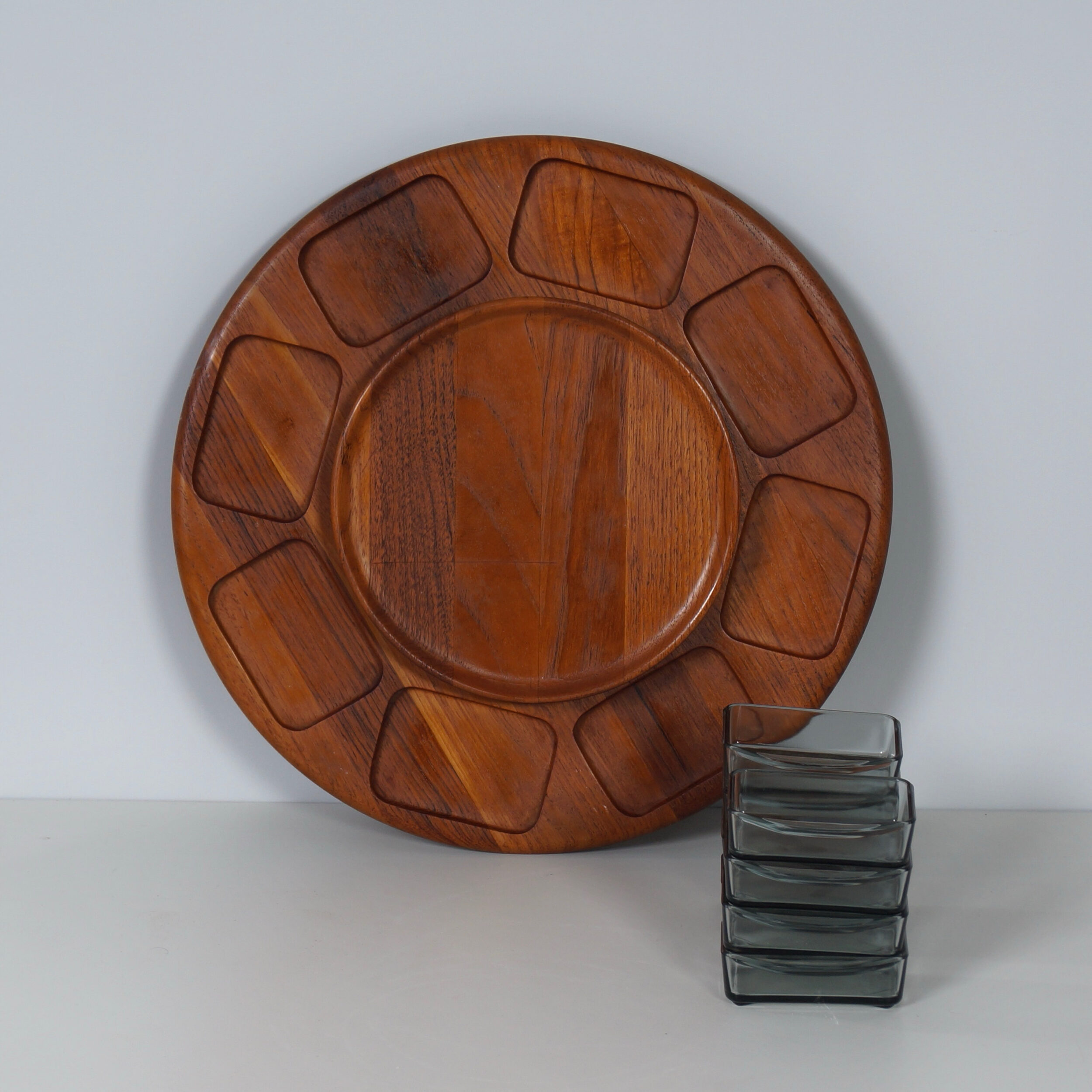 Danish Lazy Susan snack tray by Digsmed, Denmark, 1960s
