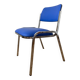 Metal and blue imitation leather chair 1970