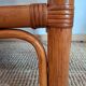 Vintage rectangular rattan and bamboo coffee table