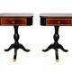 Paire de tables chevet/appoint, acajou,bois noirci,style néoclassiqu