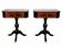 Paire de tables chevet/appoint, acajou,bois noirci,style néoclassiqu