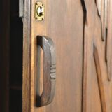 Unique wooden wardrobe and/or hall cupboard in Art Nouveau style, 1930.