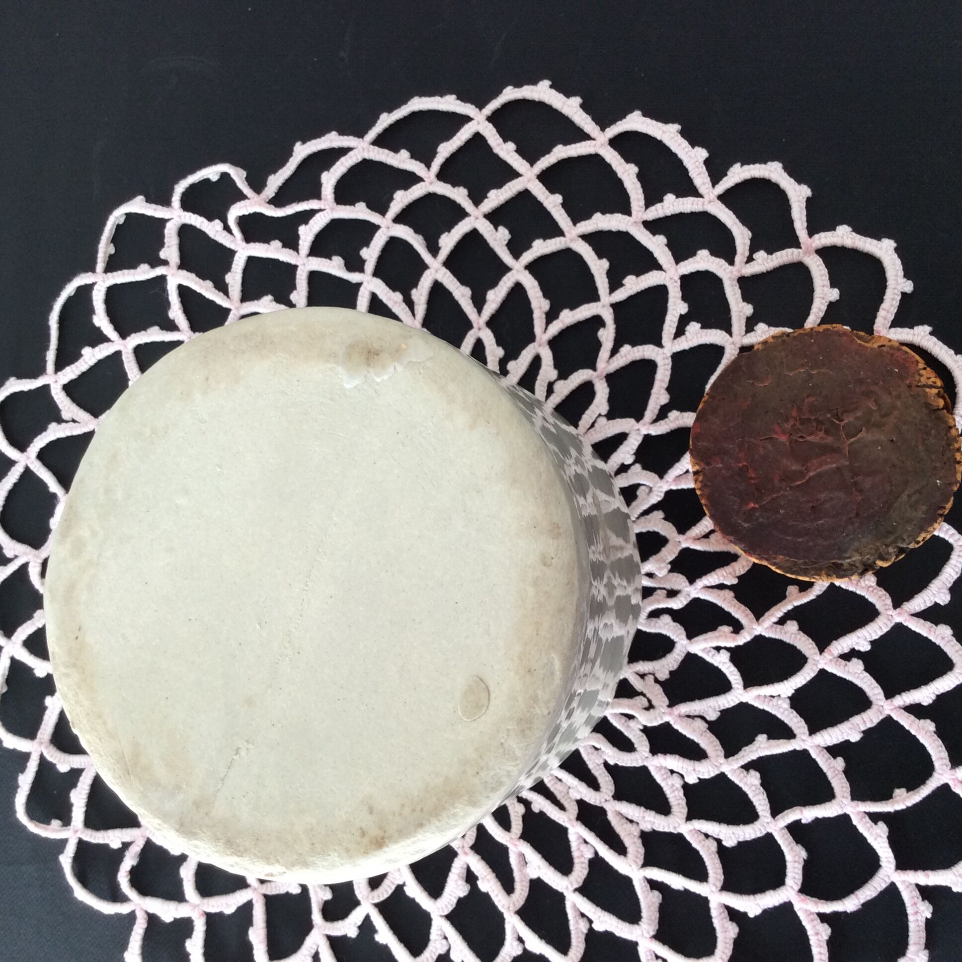 Old mustard pot in glazed stoneware LAB-Lagny with cork stopper