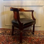 Fauteuil De Bureau, De Style Empire,en Acajou.