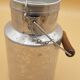 Old aluminum milk jars, wooden handle, lot of 2