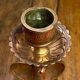 Chiseled brass cobra candlestick
