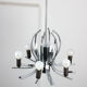 Vintage chrome swan shaped chandelier, 70