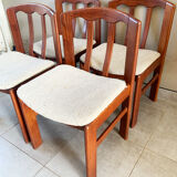 Set of 4 Danish chairs, 60s teak