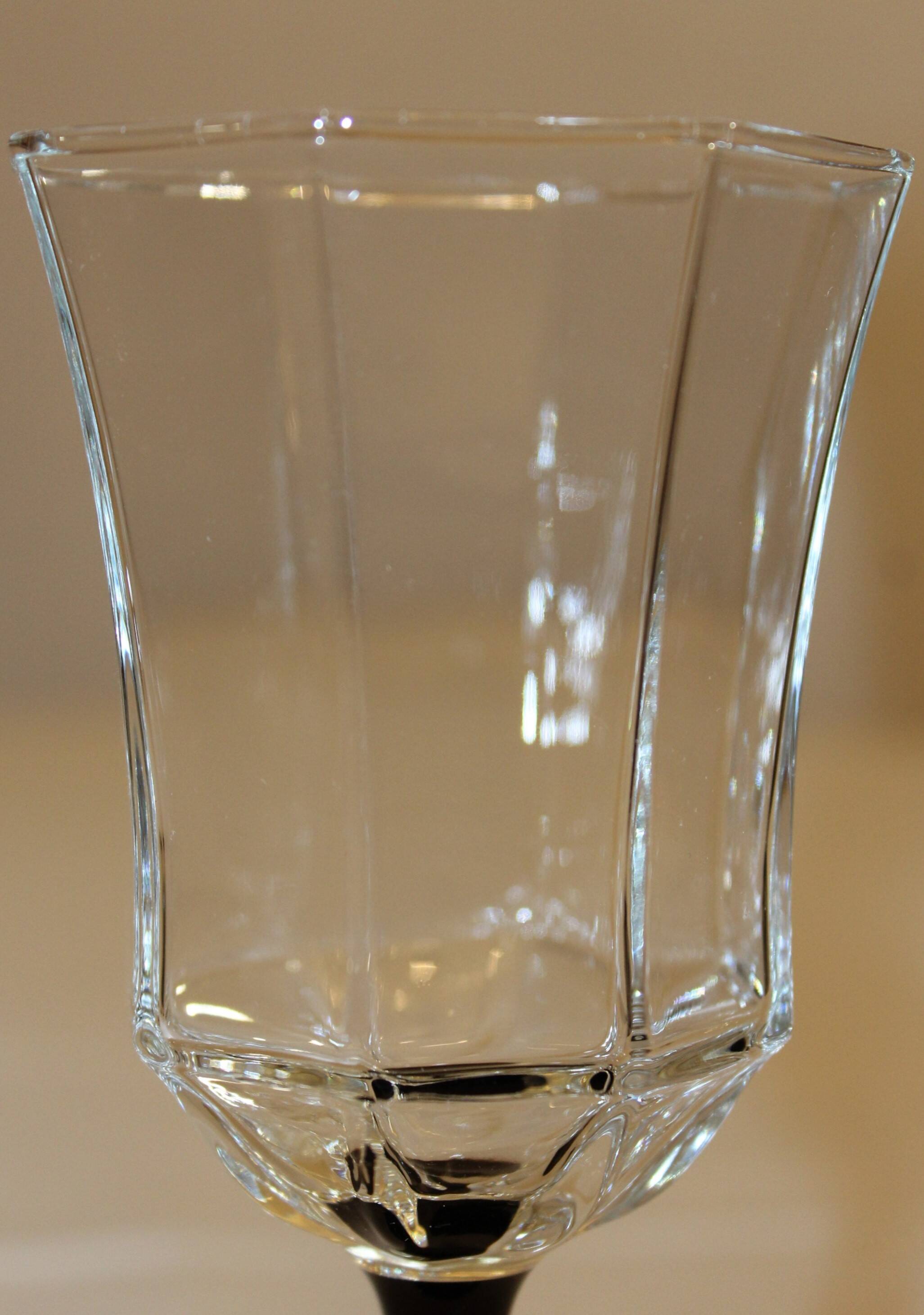 6 verres à eau « Octime » Luminarc noir