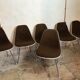 Set of 6 Charles and Ray Eames chairs for Herman Miller, 1960-70's