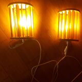 2 vintage 80'S Ikea wooden wall lights