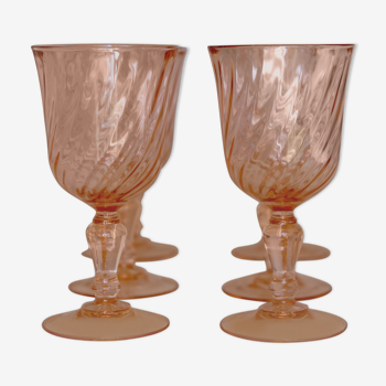 Rosaline Luminarc Arcoroc pink white wine glass