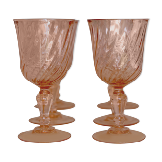 Rosaline Luminarc Arcoroc pink white wine glass