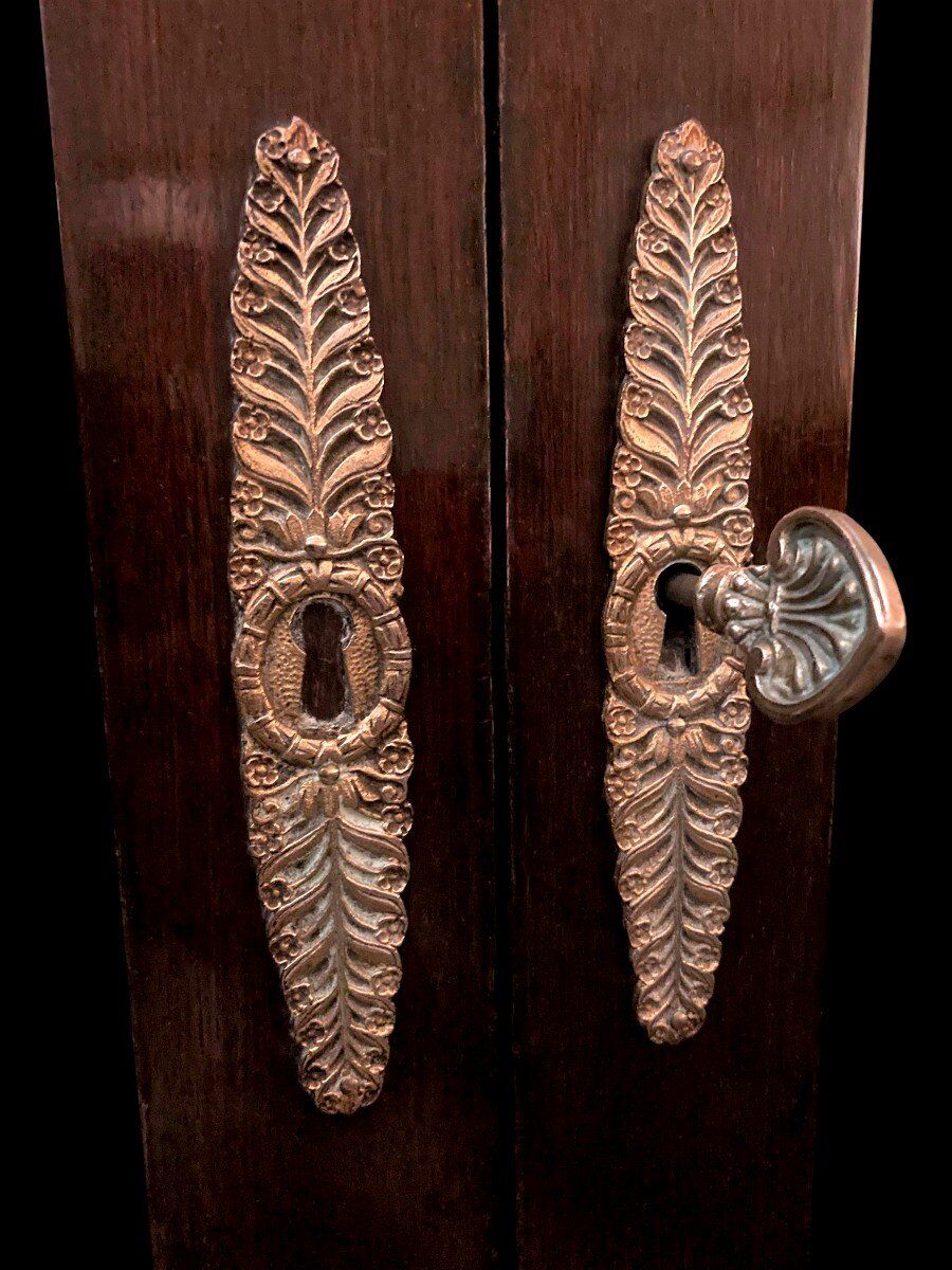 Empire mahogany library showcase