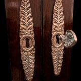 Empire mahogany library showcase