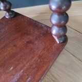 Mahogany "bobbin turned" beaded wood shelf