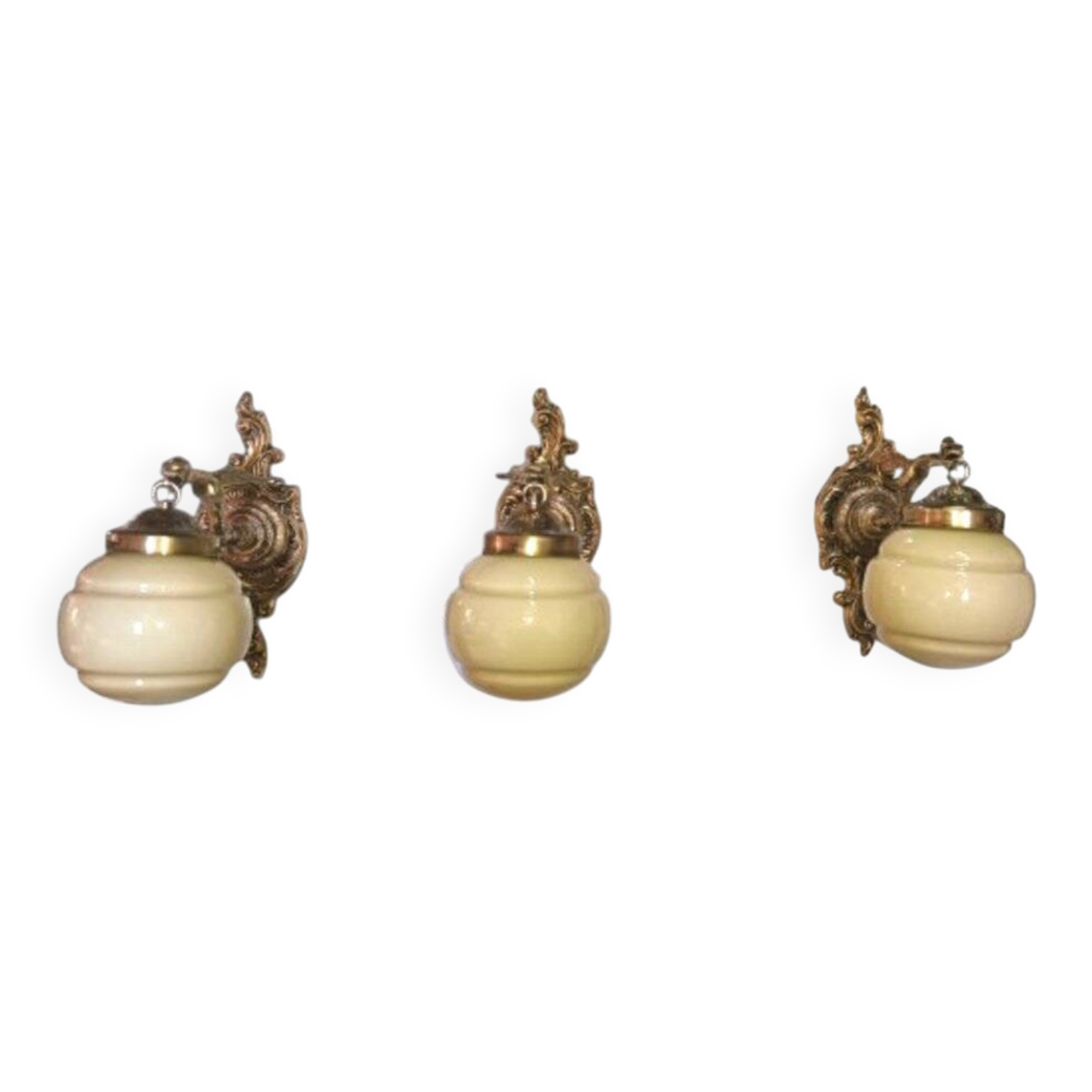 Vintage Imperio style sconces, years 40. Set of 3