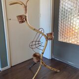 Vintage, Mid-Century, Bamboo and Rattan Flower or Plant Stand by Rohe Noordwolde
