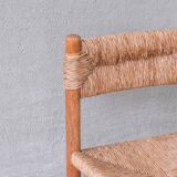 Single Mid-Century Rush Chair by Ate van Apeldoorn for Houtwerk Hattem