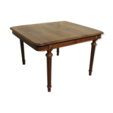 Art Deco square table in solid walnut, 14 people