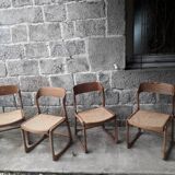 Baumann sled chairs, set of four