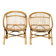 Pair of 1950s rattan armchairs from France.