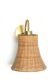 Brass & Rattan Wall Sconce