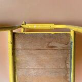 Vintage children's chair in yellow painted wood and metal