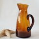 Amber glass carafe - lace neck