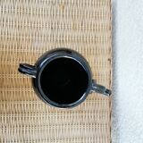 Black ceramic jug metallic Biot pottery