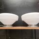 Paire de lampes opaline