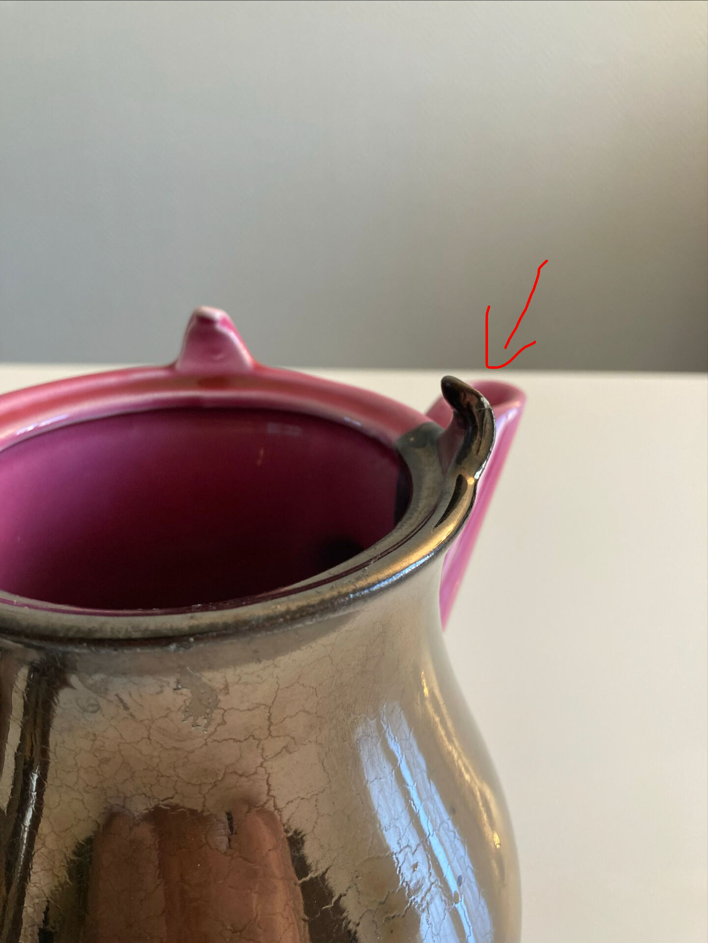 Service à Café /Thé en grès flammé / effets irisés - Atelier Vallauris