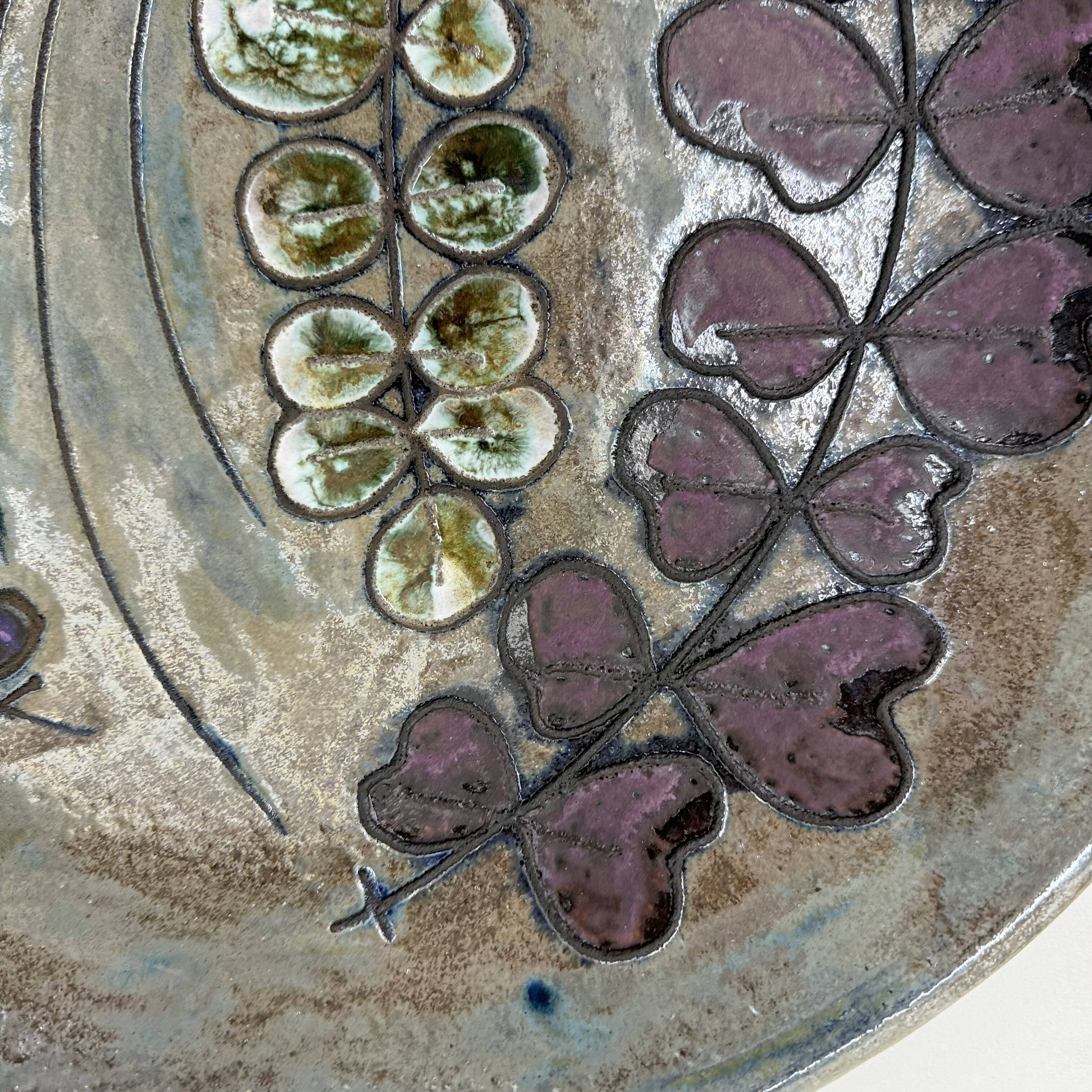 Rusha Handarbeit ceramic wall plate , 1970s Germany