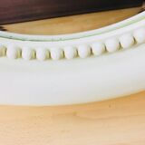 American beige round wall mirror 1970