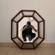 Vintage Italian mirror bamboo and rattan Riviera bohemian chic 1970s
