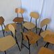 Set of 7 Vintage Industrial School Chairs / STOL Kamnik 1970s Yugoslavia