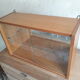 Vitrine murale en placage chêne vintage