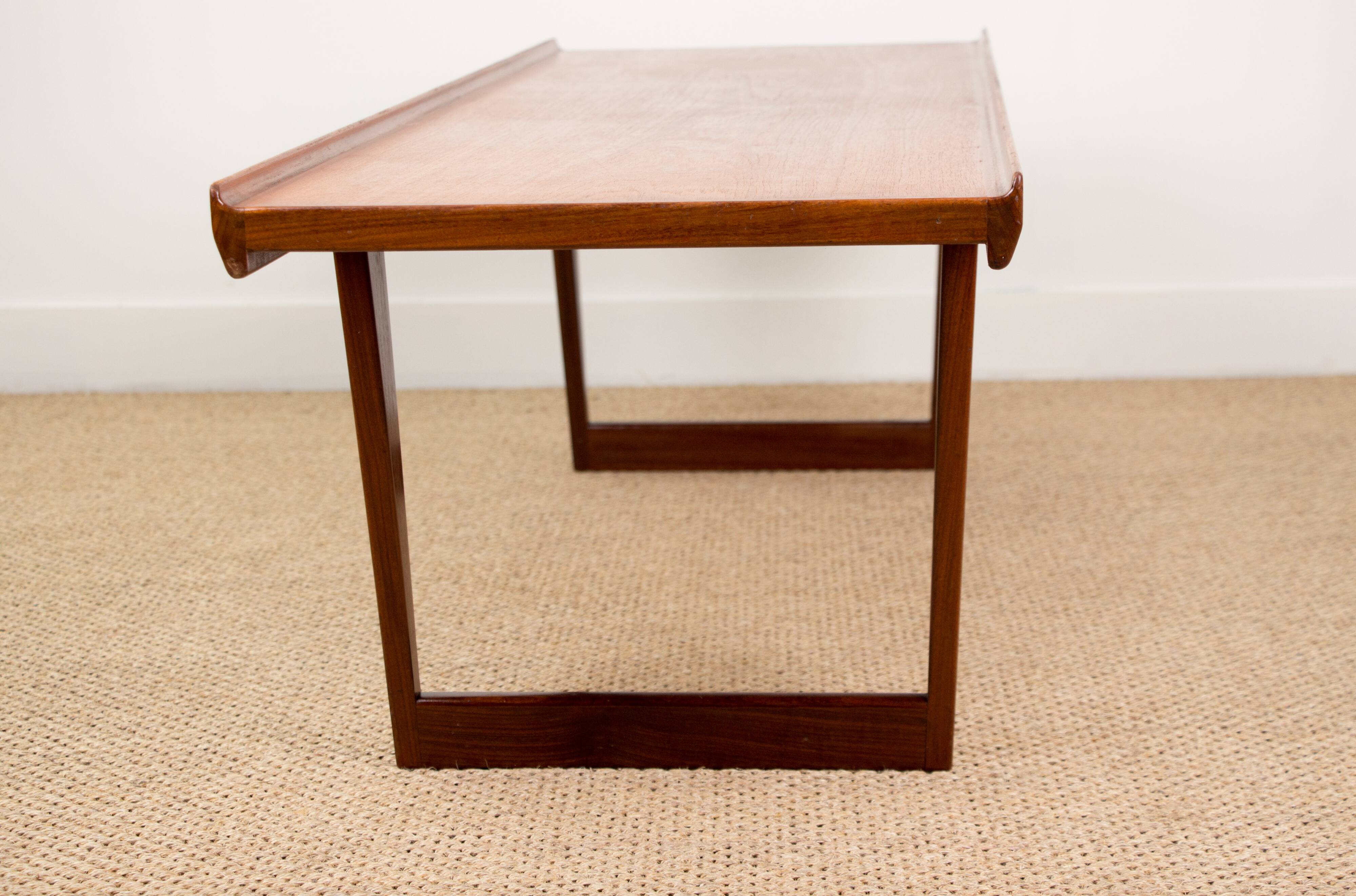 Large coffee table, or bench, Danish in teak by Peter Lovig Nielsen 1960.