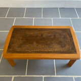 Coffee table wood and ceramic Alain Guyot