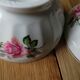 Lot of 2 bowls with pink decor facets
