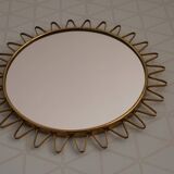 Miroir soleil laiton 1960