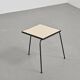 Set of 3 nesting tables in black lacquered metal, circa 1960