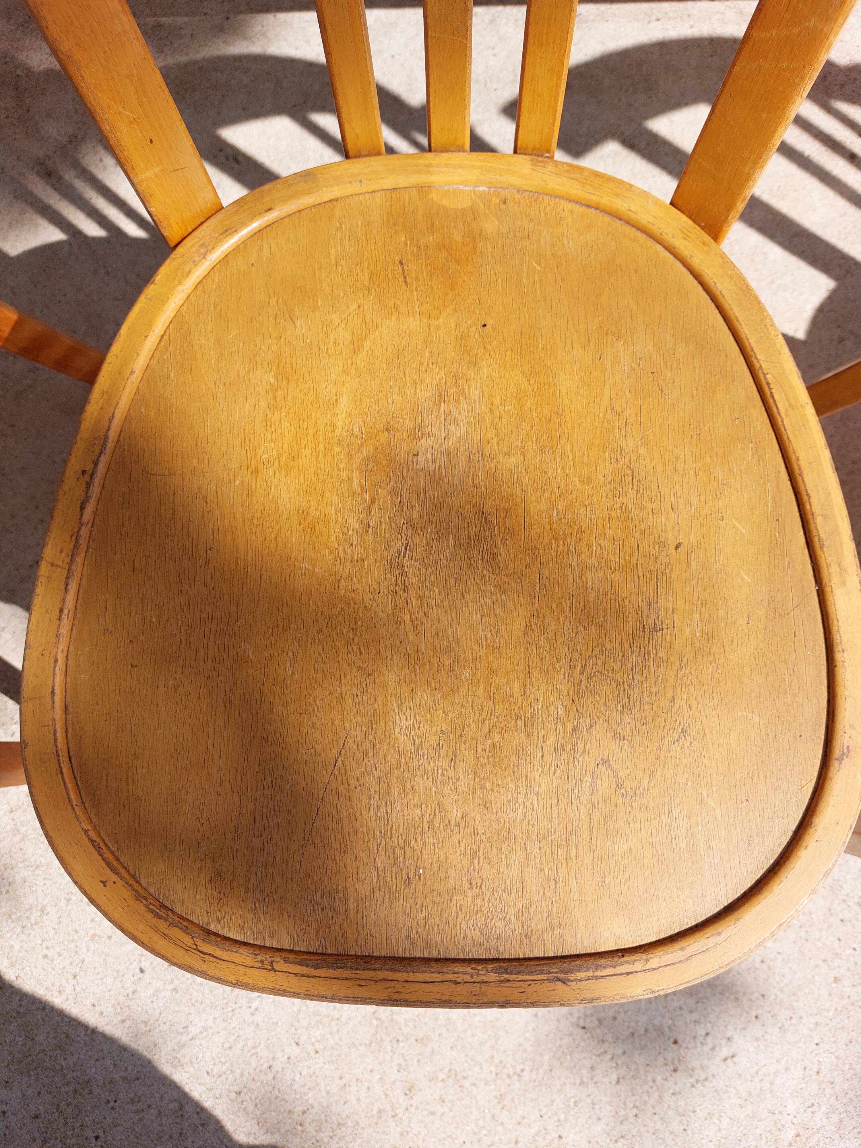 4 Baumann bistro chairs, different shades, vintage