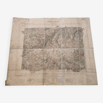 Carte géographique St Flour 1891