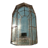 Antique glass and brass showcase handmade